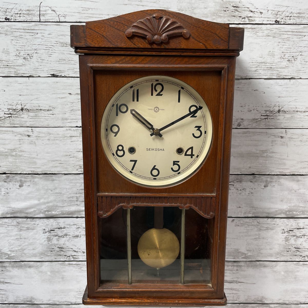 したいので ヤフオク! 究極の一品です 昔のアンティーク柱時計で 完全
