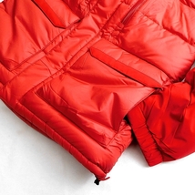 ■THE NORTH FACE UIAA ノースフェイス 定8.2万 リップストップナイロン フーデッド ダウンコート ブルゾン G55 RED 100/L▲195▼kkf0517e _画像4