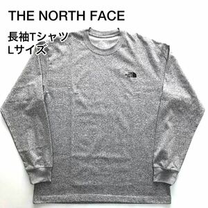 THE NORTH FACE ノースフェイス ロングスリーブバックスクエアロゴＴ　グレーLサイズ
