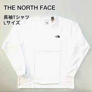 THE NORTH FACE ノースフェイス ロングスリーブバックスクエアロゴＴ　ホワイトLサイズ