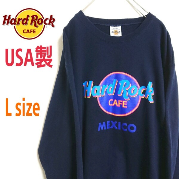 USA製 HardRock Cafe ハードロックカフェ MEXICO メキシコ ビッグロゴ スウェット トレーナー ビッグサイズ