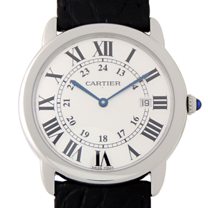 ［銀座店］CARTIER カルティエ ロンド ソロ ドゥ カルティエ LM W6700255 腕時計 ステンレススチール シルバーローマン文字盤 DH66663