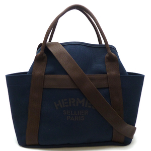 [Tienda Ginza] HERMES Hermes despedido pansage C grabado 2018 bolso de mano Twarash Navy / Orange Ladies DH60190, Hermes, Bolso, bolso, otros