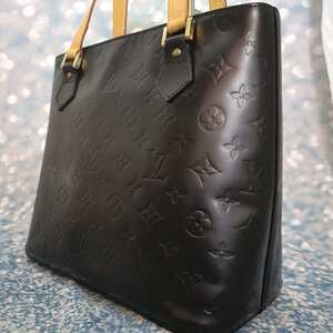 【2126】極美品 LOUIS VUITTON ルイヴィトン 男女兼用 トートバッグ 黒 ヴェルニ ヒューストン 1スタ売り切り☆