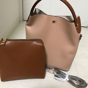 レザーバック 合皮 2way トートバッグ レディースショルダーバッグ