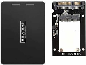 ELUTENG mSATA SSD ケース 2.5 インチ M.2 mSATA SSD to SATA 6Gbps アルミ製 高放熱性 mSATA変換アダプター 30x50mm SATA 3.0