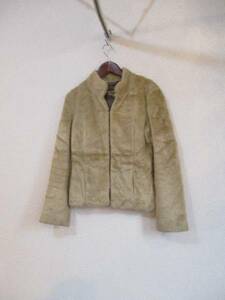 MORGAN beige fake fur blouson (USED)112616②)