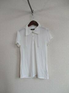 COMMECAISM white short sleeves cut and sewn shirt (USED)11517