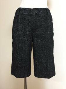  beautiful goods * Michel Klein tweed half short pants * gray 36*0668