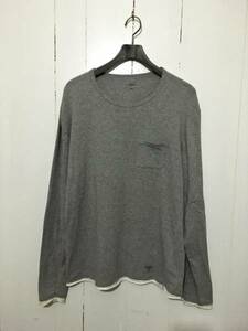 *BEDWIN N°3 long sleeve T shirt long T gray pokeT piling put on bedo wing 