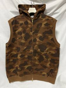 A BATHING APE BAPE COLOR CAMO SLEEVELESS FULL ZIP HOODIE L (M-2-6)