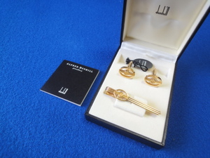 [ Dunhill ] necktie pin & cuffs set * case attaching unused goods nationwide equal postage 870 jpy 