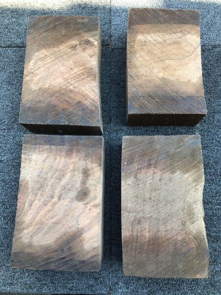 ウォールナット 木材 ブロック 4個セット