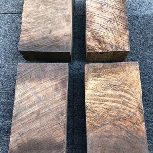 ウォールナット　木材　ブロック　4個セット