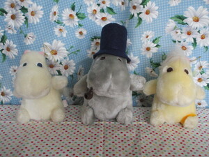 B1[ happy Moomin one house soft toy * Moomin & Moomin papa & flow Len ~3 body together ]~ van Puresuto 