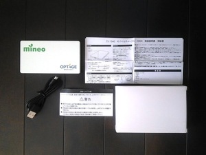 ★モバイルバッテリー mineo/OPTAGE 3000mAh 薄型 非売品