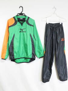  Mizuno MIZUNOpi stereo training wear setup top and bottom Junior 160cm~S windbreaker jersey green black 