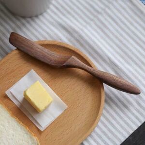 バターナイフ 2本 木製 クルミ 手作り ハンドメイド 北欧 食器 キッチン
