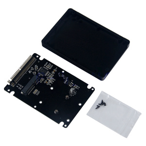 mSATA/PCI-E SSD→IDE 2.5インチ 9mm厚 変換アダプター ケース付 【送料120円～】