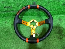 ※新S管理68941 ルミオン外し 】現状品 難有★MOMO DRIFTING ステアリング★SRSインフレーター欠品_画像1