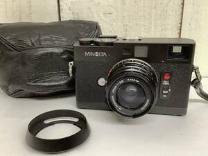 昭和レトロ 当時物「ミノルタ minolta CLE M-ROKKOR F2.8/28mm ソフトケース・フード付属」Made in japan レンジファインダー ライカ Leica