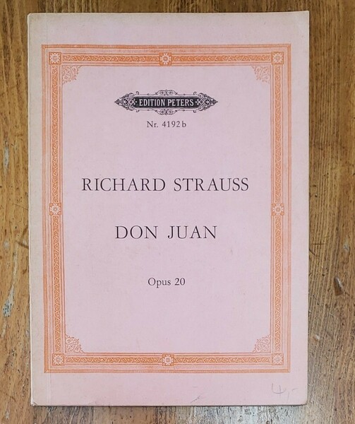 輸入楽譜スコア　RICHARD STRAUS 交響詩「DON JUN」