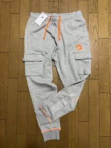 新品■NIKE ナイキ〔M〕NSW スウェットパンツ カーゴパンツ テーパード ボックスロゴ グレー オレンジ 裏起毛 JUST DO IT 刺繍 21'正規品