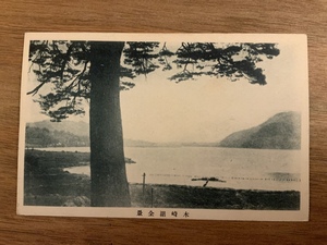 ■送料無料■ 木崎湖全景 長野県 絵葉書 白黒写真 レトロ 葉書 エンタイア 写真 印刷物 風景 /くNAら/EE-6240