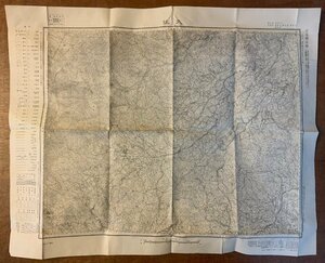 ■送料無料■ 久住 くじゅう 大分県 九州 地図 古地図 古書 古文書 紙 印刷物 縦46cm 横58cm 昭和34年 レトロ/くKAら/PA-6937