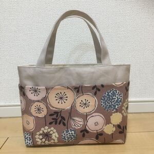 ハンドメイド*バッグインバッグ*北欧の森*あずき