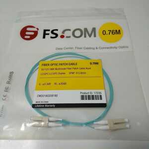 FS.COM 光ファイバー オプティク パッチケーブル 0.76m OM4 2芯 0.9mm 20本セット(1本入り×20袋)