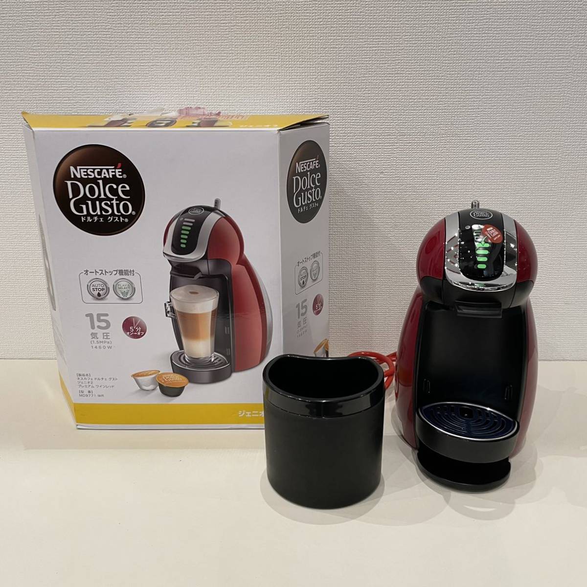 返品?交換対象商品】 AYA-セール中様ネスカフェ ワインレッ プレミアム 販促販売 ネスカフェ ドルチェグスト ジェニオ2 プレミアム ワインレッド コーヒーメーカー