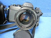 11596 Nikon ニコン FM ボディ 一眼 フィルムカメラ ブラック NIKKOR 50mm 1：1.4 レンズ FM 中古 動作未確認_画像2