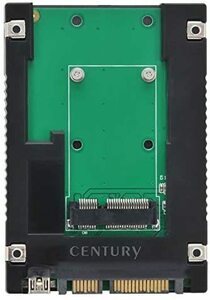 【送料無料】センチュリー mSATA-SSD to 2.5＂SATA変換アダプター 「裸族のインナー for mSATA」 CRIN25MS