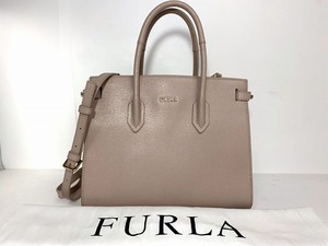  прекрасный товар * бесплатная доставка * Furla FURLA кожа 2Way ручная сумочка сумка на плечо 