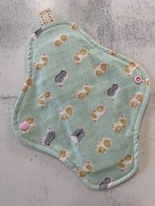 *M size * hand made fabric napkin holder 23cm hamster ( pra snap / less . white flannel *W gauze )