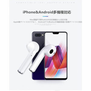 AirPods型 Bluetooth イヤフォン i7S バッテリー内蔵 充電ケース付き ワイヤレス イヤホン android Apple iPhone X 7 8 6S PLUS 高品質♪