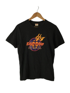 Supreme◆17AW/Fire Tee/Tシャツ/S/コットン/BLK/USA/カットソー