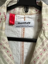 ◆ Monitaly／ジャケット　フラワーストライプ　S 　コットン　Made in USA USED　◆_画像3