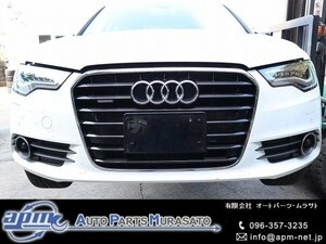 アウディ A6 2.8FSI クワトロ C7/4G 2012年 4GCHVS フロントバンパー (在庫No:505042) (7160)