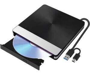 外付け DVDドライブ USB 3.0/Type-C接続 CDドライブ DVD