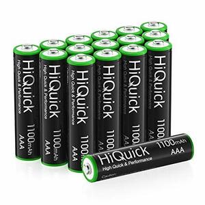 HiQuick HiQuick 単四電池 充電式 単四充電池 単4形充電池16本セット ニッケル水素電池1100mAh