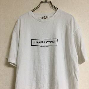  tree pear cycle KINASHI CYCLE box Logo T-shirt white white L size 