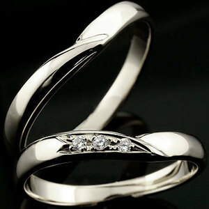 ペアリング 結婚指輪 マリッジリング キュービックジルコニア シルバー ストレート カップル