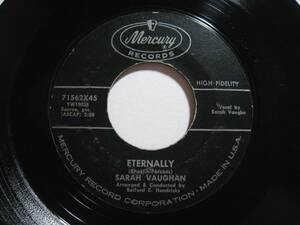 【7”】 SARAH VAUGHAN / ETERNALLY US盤 サラ・ヴォーン