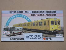 昭和５９～６１年 函館市交通局 名古屋市交通局 営団地下鉄 記念 一日乗車券 計５点 名古屋城博 地下鉄博物館開館_画像6