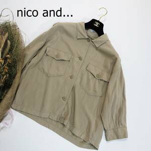 niko and... ニコアンド 長袖シャツ サイズ3 ７部袖 くすみ レーヨン製 ベージュ L 4230