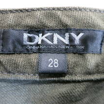 DKNY ダナキャランニューヨーク カジュアルパンツ 28インチ S カーキ ストレート インディゴ染め 深緑 ミリタリー シンプル 長ズボン_画像5