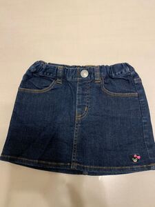 ミキハウス ダブルビー デニムスカート 100 110 美品