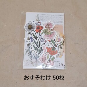 【おすそわけ】植物柄 コラージュペーパー50枚
